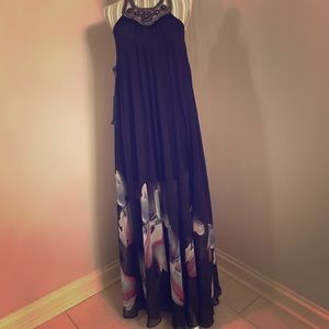 NWT BeBe Halter Magic Print Dress